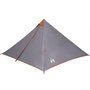 Voir la diapositive 4 : VIDAXL Tente familiale tipi 7 personnes gris et orange impermeable