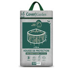 Jardiline Housse de protection Cover Garden pour table ronde 6 personnes+ chaises, avec trépied - Ø160 x 70 cm - Jardiline