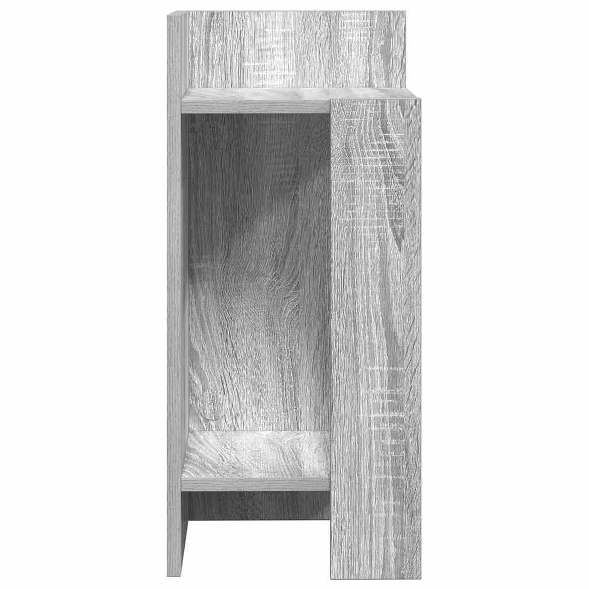 Voir la diapositive 5 : VIDAXL Table d'appoint avec etagere sonoma gris 25,5x27x60 cm