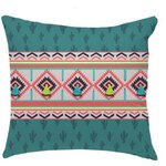 FUTURE HOME Coussin ethnique à pompons en coton 40x40cm DIEGO