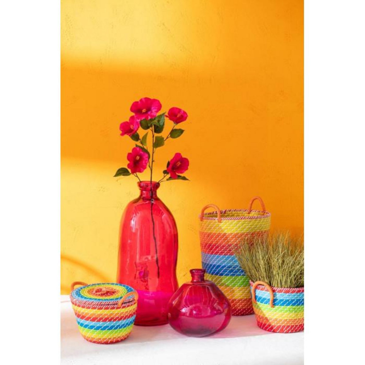 Paris Prix Vase Bulle en Verre  Mexican  32cm Fuchsia