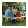 Voir la diapositive 6 : KZ GARDEN Lot de 2 Bancs de Jardin Pliables Blancs 180 x 28 x 43.5H cm Banc Exterieur Interieur Camping Réception KZ GARDEN