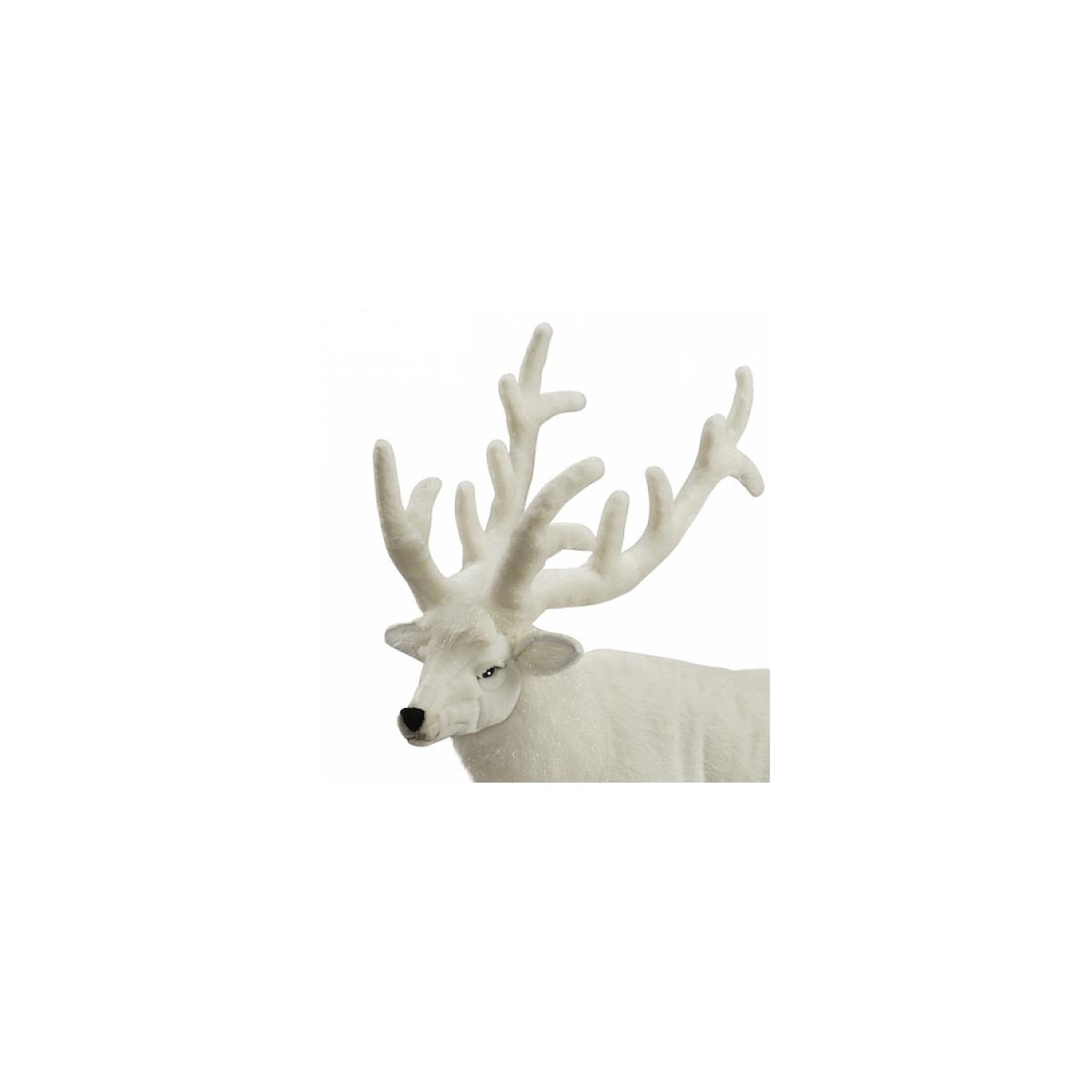 Voir la diapositive 2 : Hansa Hansa Peluche Geante Renne Blanc 150 cm H et 140 cm L