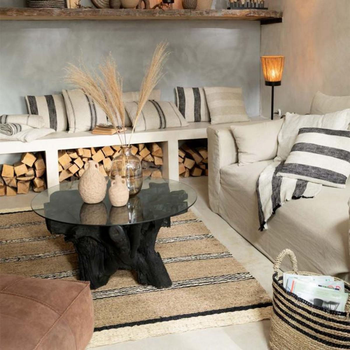 Paris Prix Table Basse Design  Racines  90cm Noir