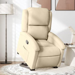 VIDAXL Fauteuil inclinable Creme Tissu