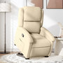 Voir la diapositive 1 : VIDAXL Fauteuil inclinable Creme Tissu