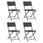 Voir la diapositive 1 : VIDAXL Chaises pliables de jardin lot de 4 PEHD et acier