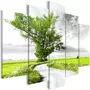 Paris Prix Tableau Imprimé  Lone Tree 5 Panneaux Green  100x225cm