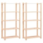 VIDAXL Etageres de rangement a 5 niveaux 2 pcs 80x38x170 cm 250 kg