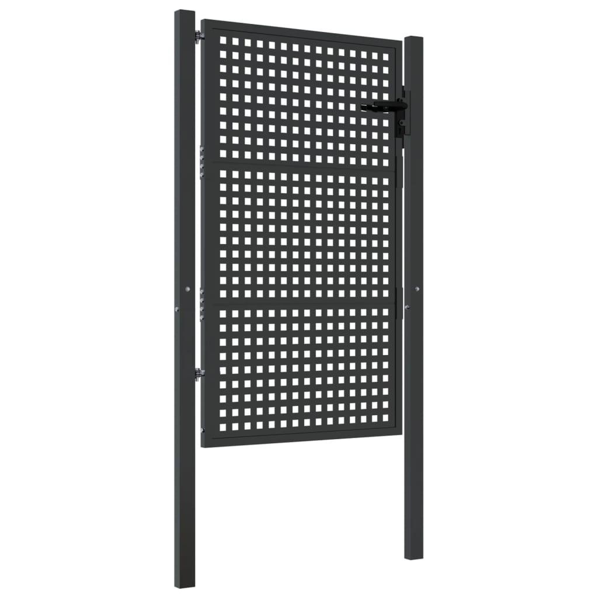Voir la diapositive 2 : VIDAXL Portail de jardin anthracite 105x175 cm acier