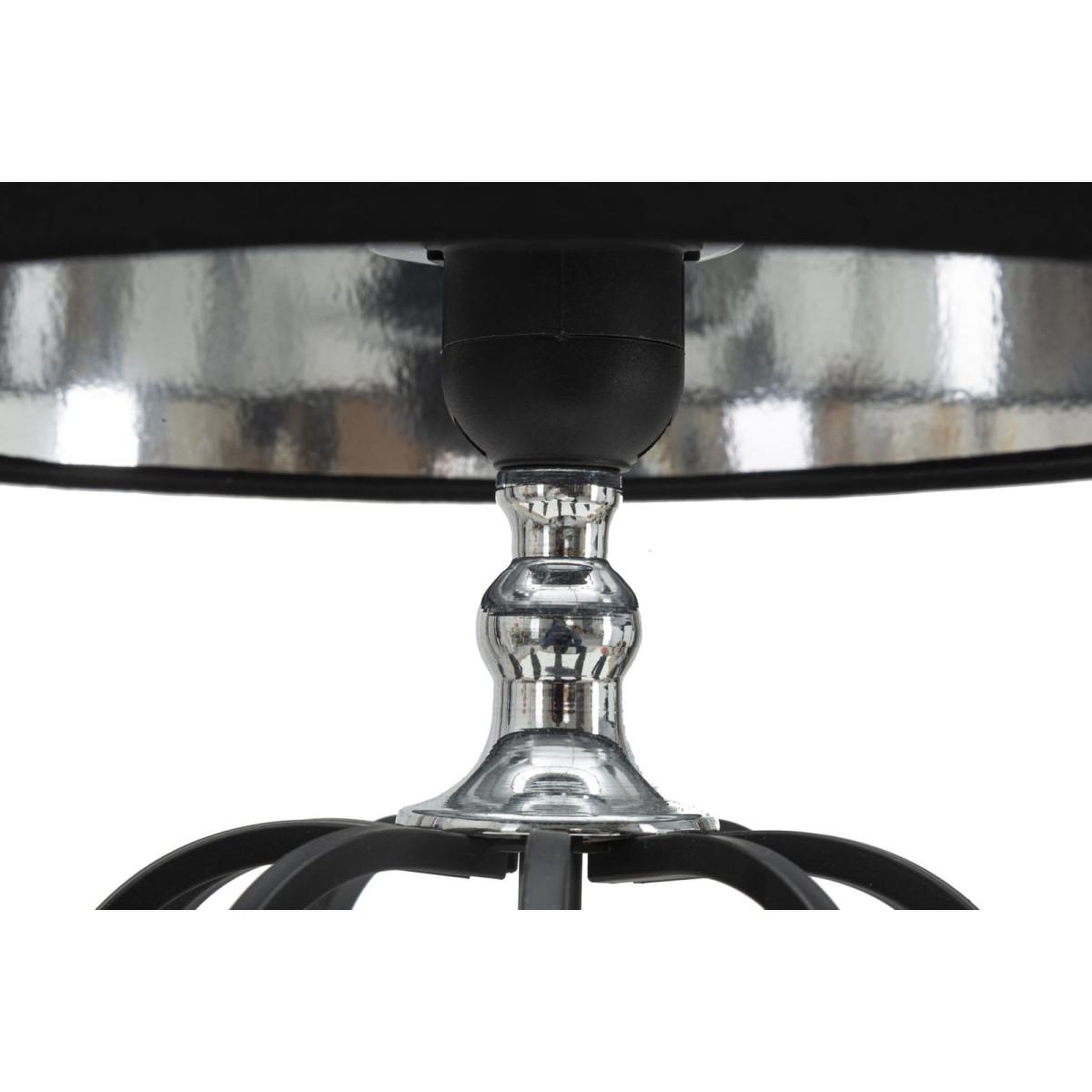 Voir la diapositive 5 : Paris Prix Lampe à poser en métal  darky  44cm noir & argent