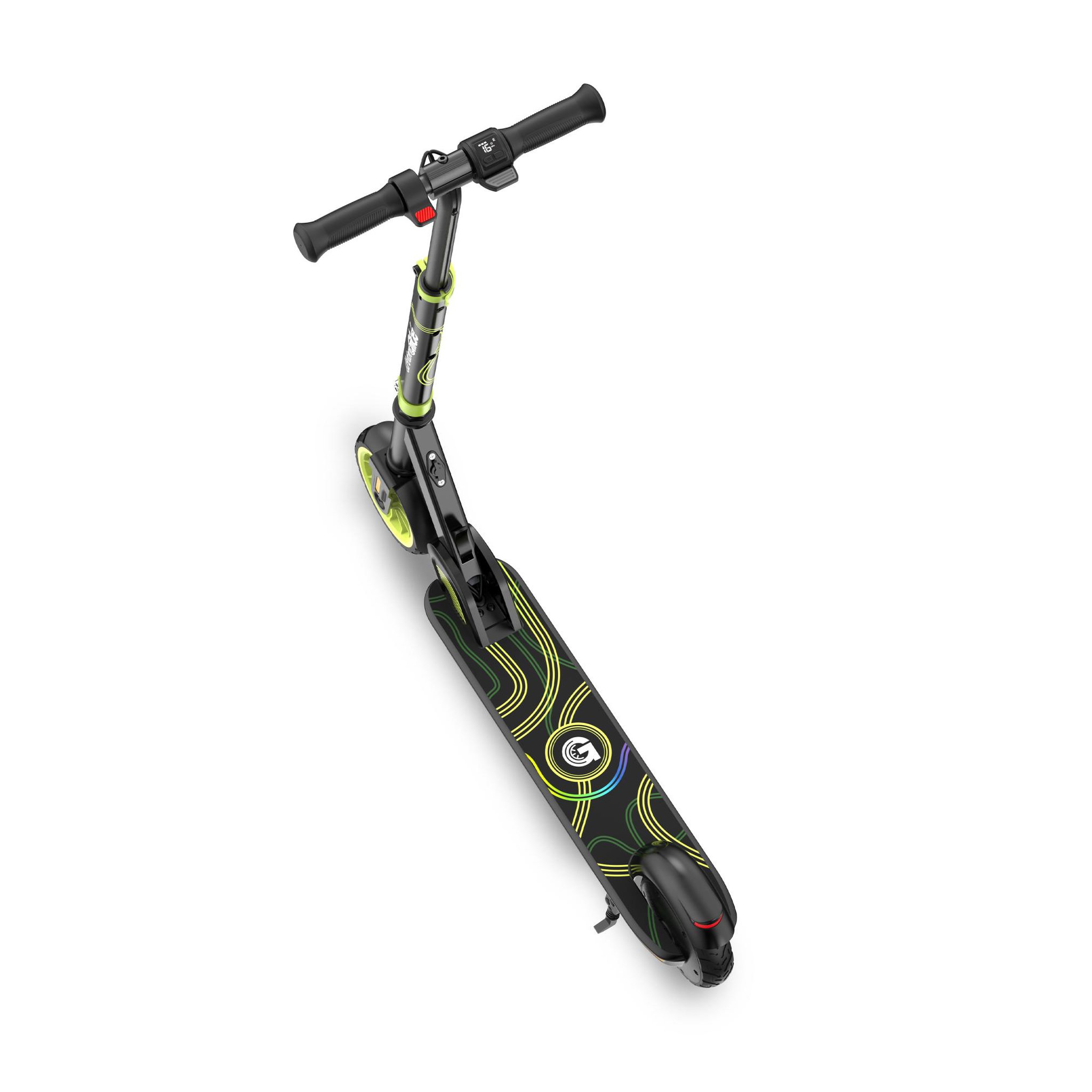 Voir la diapositive 3 : URBANGLIDE Ride flash – trottinette électrique enfant 6 ans+ | 16km/h | lumières led rgb | 6,5 kg