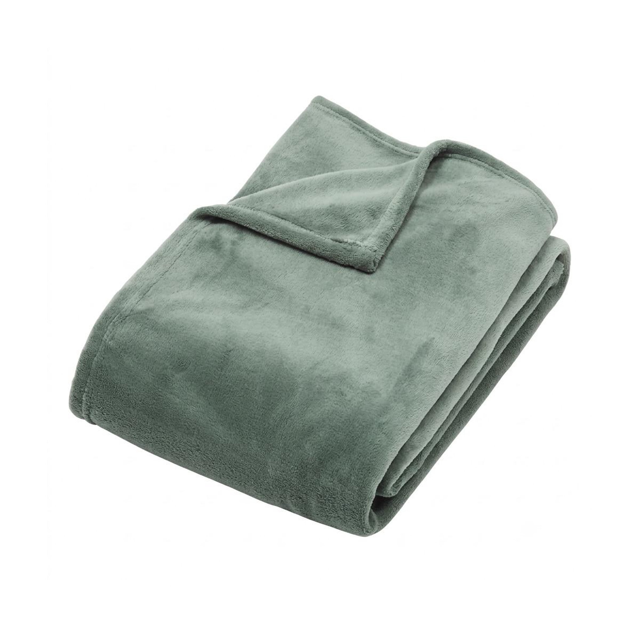 ATMOSPHERA Plaid uni microfibre  kiesa  130x180cm vert tilleul