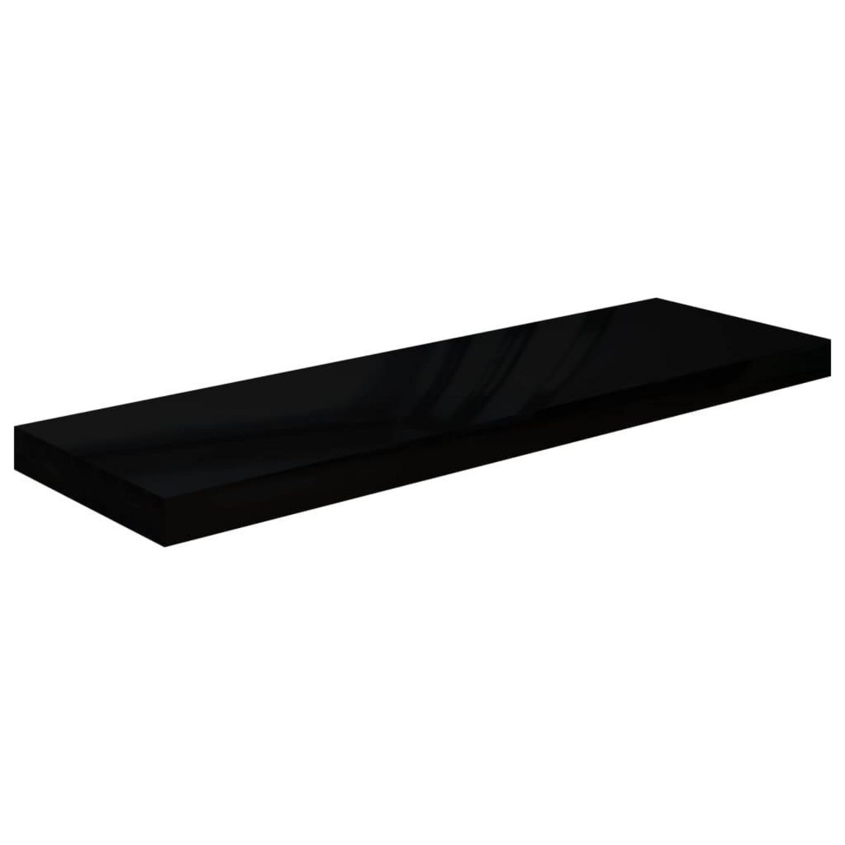 VIDAXL Etagere murale flottante Noir brillant 80x23,5x3,8 cm MDF