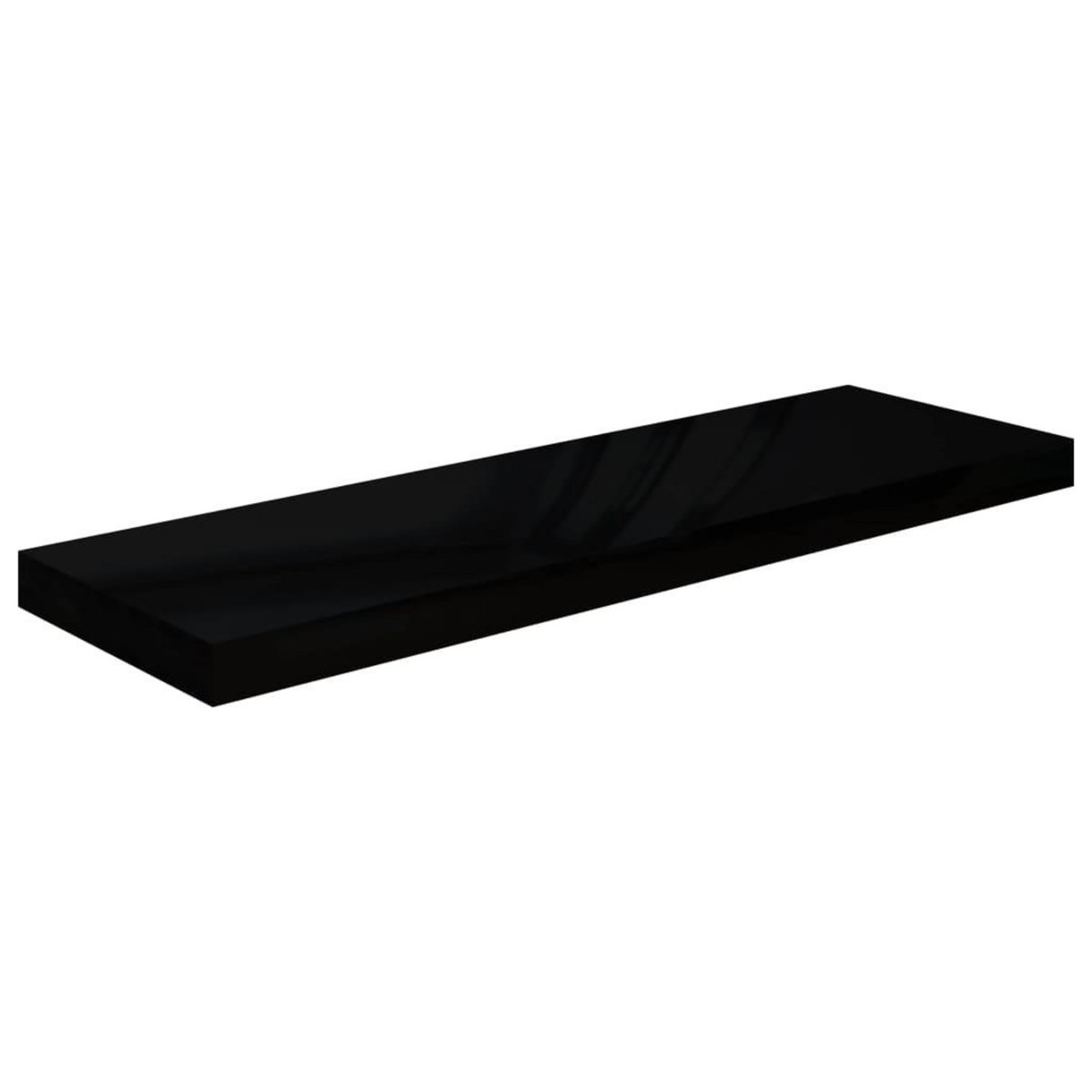 VIDAXL Etagere murale flottante Noir brillant 80x23,5x3,8 cm MDF