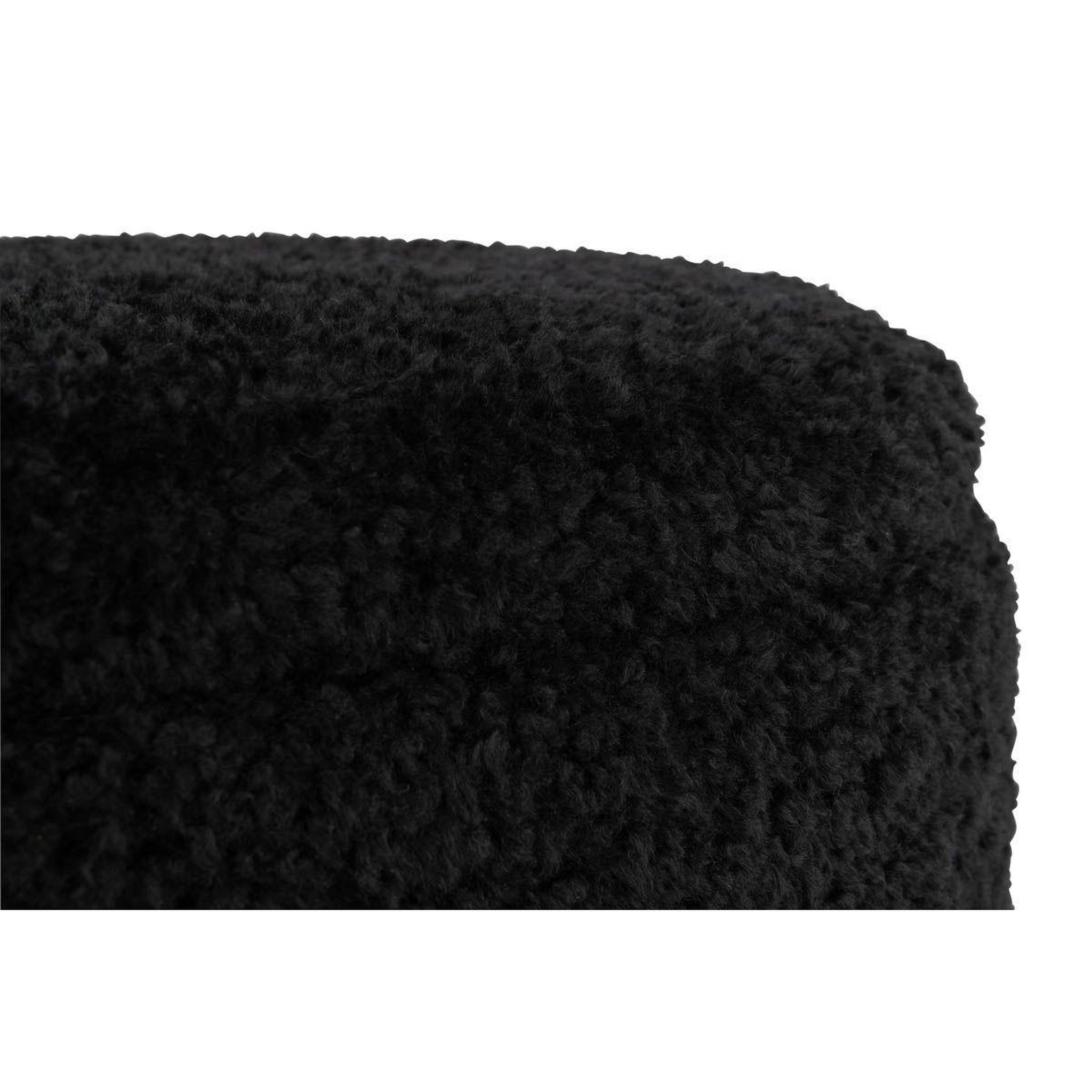 Voir la diapositive 3 : J-LINE Pouf & coffre de rangement  teddy  80cm noir