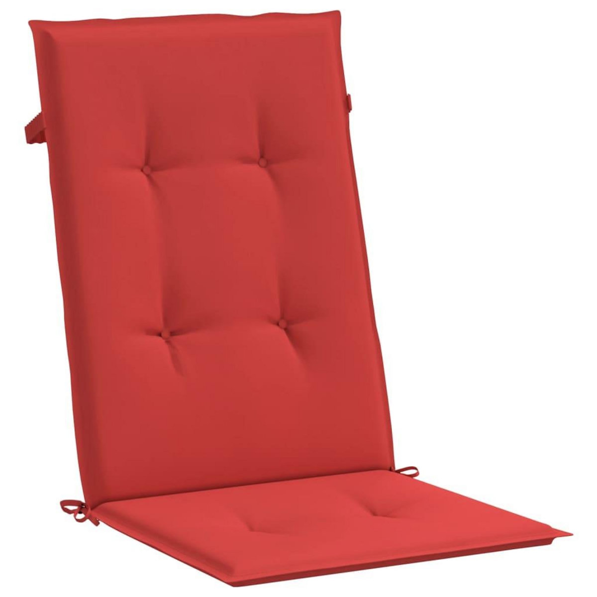 VIDAXL Coussins de chaise de jardin dossier haut lot de 4 rouge tissu