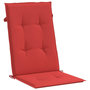 Voir la diapositive 5 : VIDAXL Coussins de chaise de jardin dossier haut lot de 4 rouge tissu