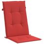 Voir la diapositive 5 : VIDAXL Coussins de chaise de jardin dossier haut lot de 4 rouge tissu