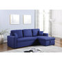 Voir la diapositive 2 : Habitat et Jardin Canapé d'angle convertible/ réversible avec coffre  Alain  - 3 places - Bleu
