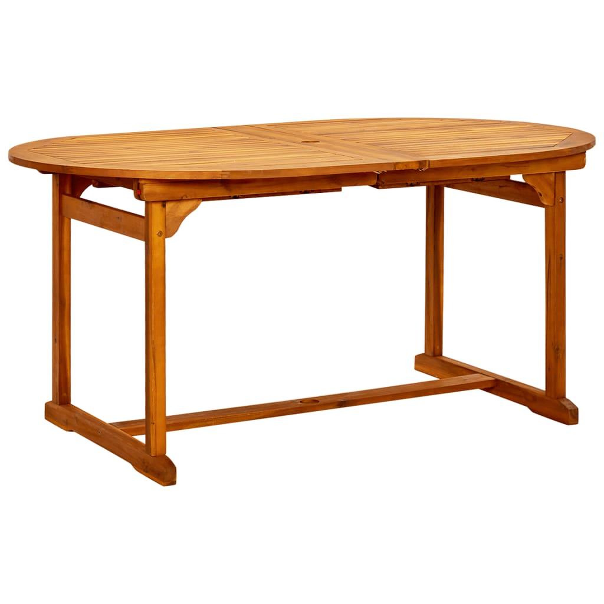 Voir la diapositive 4 : VIDAXL Table a dîner de jardin (160-240)x100x75cm Bois d'acacia massif