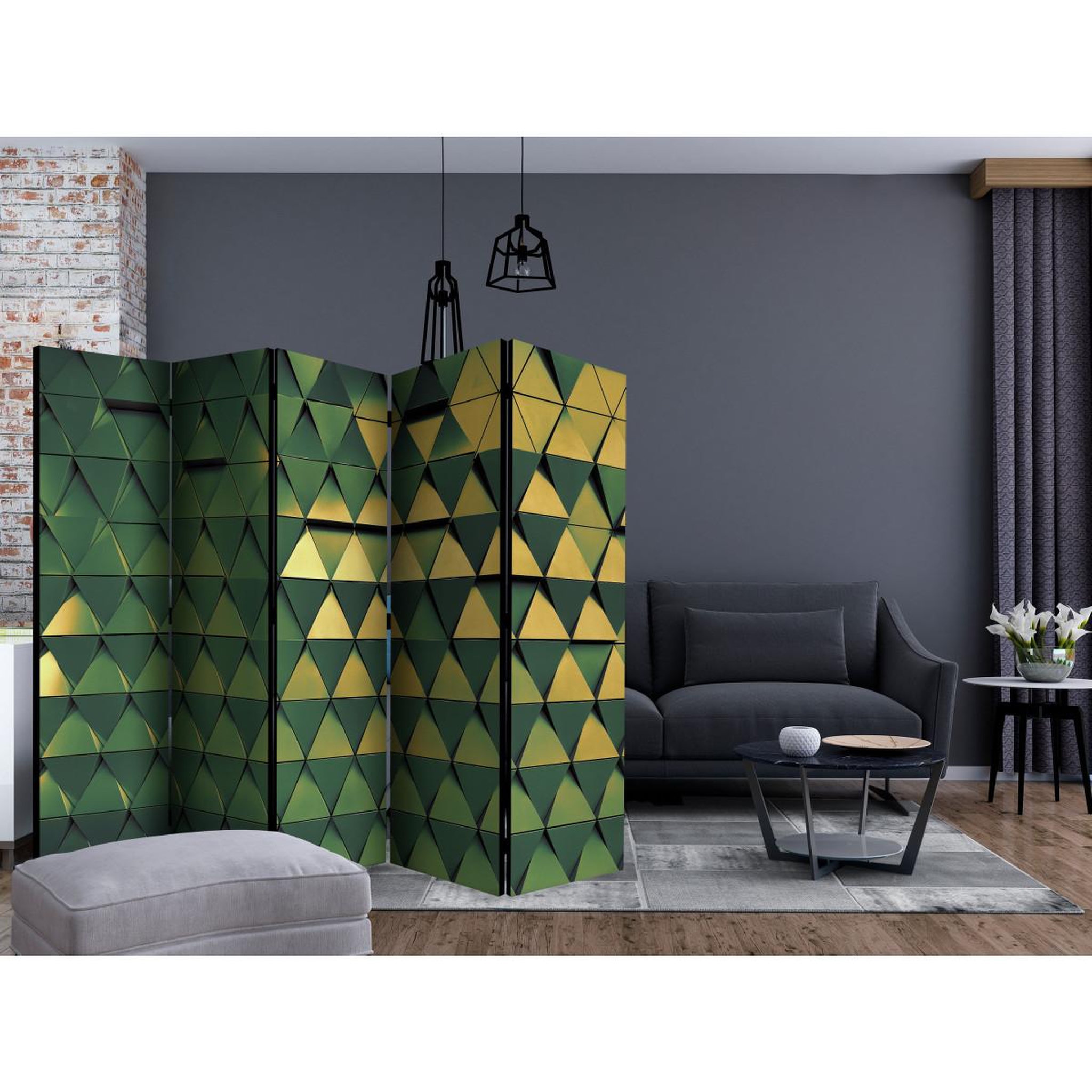 Voir la diapositive 2 : Paris Prix Paravent 5 volets  dragon scales  172x225cm