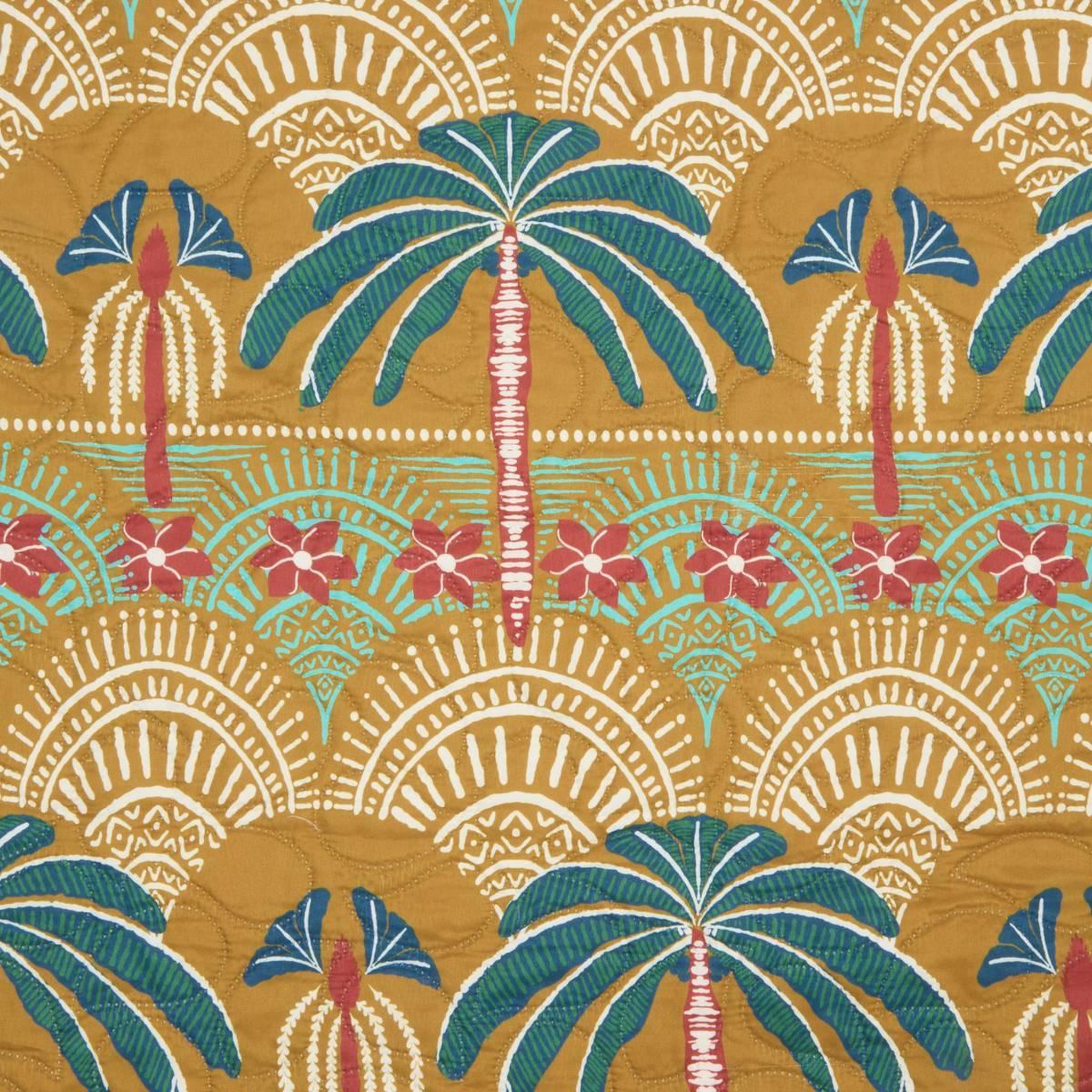Voir la diapositive 6 : ATMOSPHERA Dessus de lit réversible  cole  220x240cm ocre
