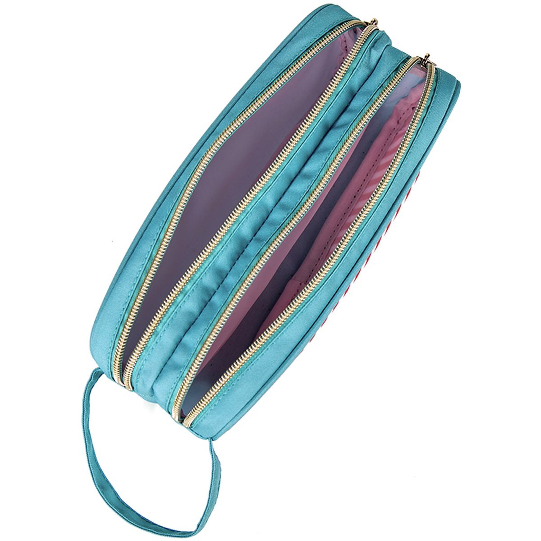 Voir la diapositive 5 : AUCHAN Trousse 2 compartiments rectangle rose et bleue FASHION MERMAID