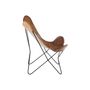 Voir la diapositive 3 : Paris Prix Fauteuil Design en Cuir  Papillon  73cm Marron