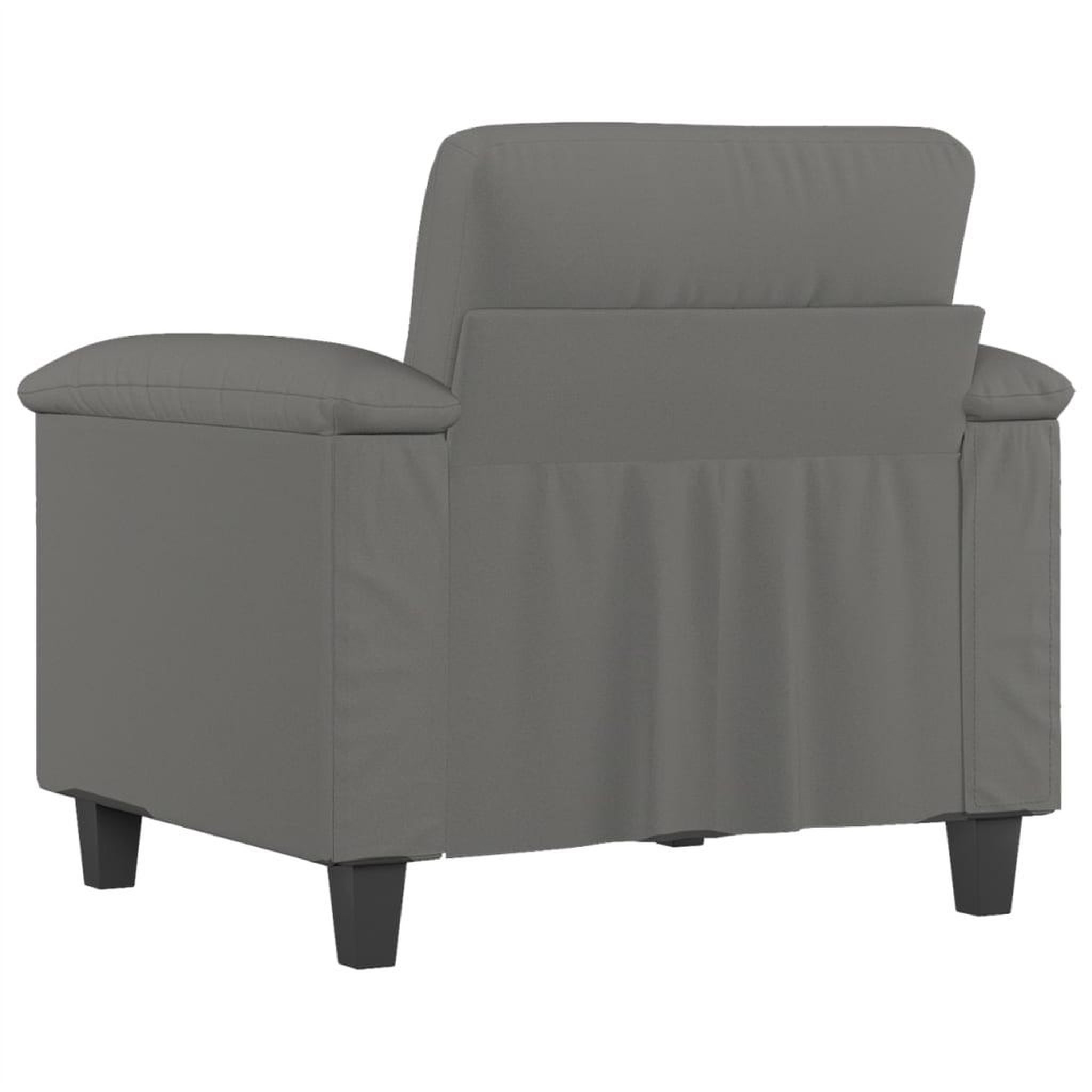 Voir la diapositive 5 : VIDAXL Fauteuil gris fonce 60 cm tissu microfibre