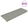 Voir la diapositive 2 : VIDAXL Tapis d'escalier autocollants 15 pcs 65x21x4 cm Gris