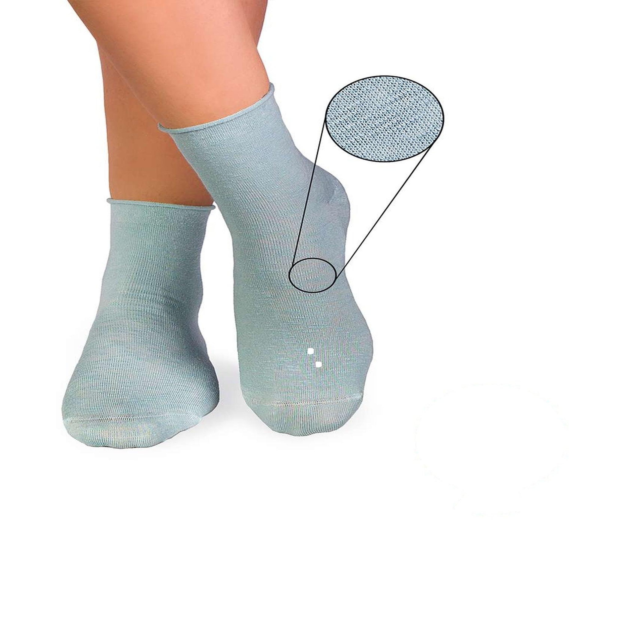 PIRIN HILL Chaussettes en lin bleues. Coloris disponibles : Bleu