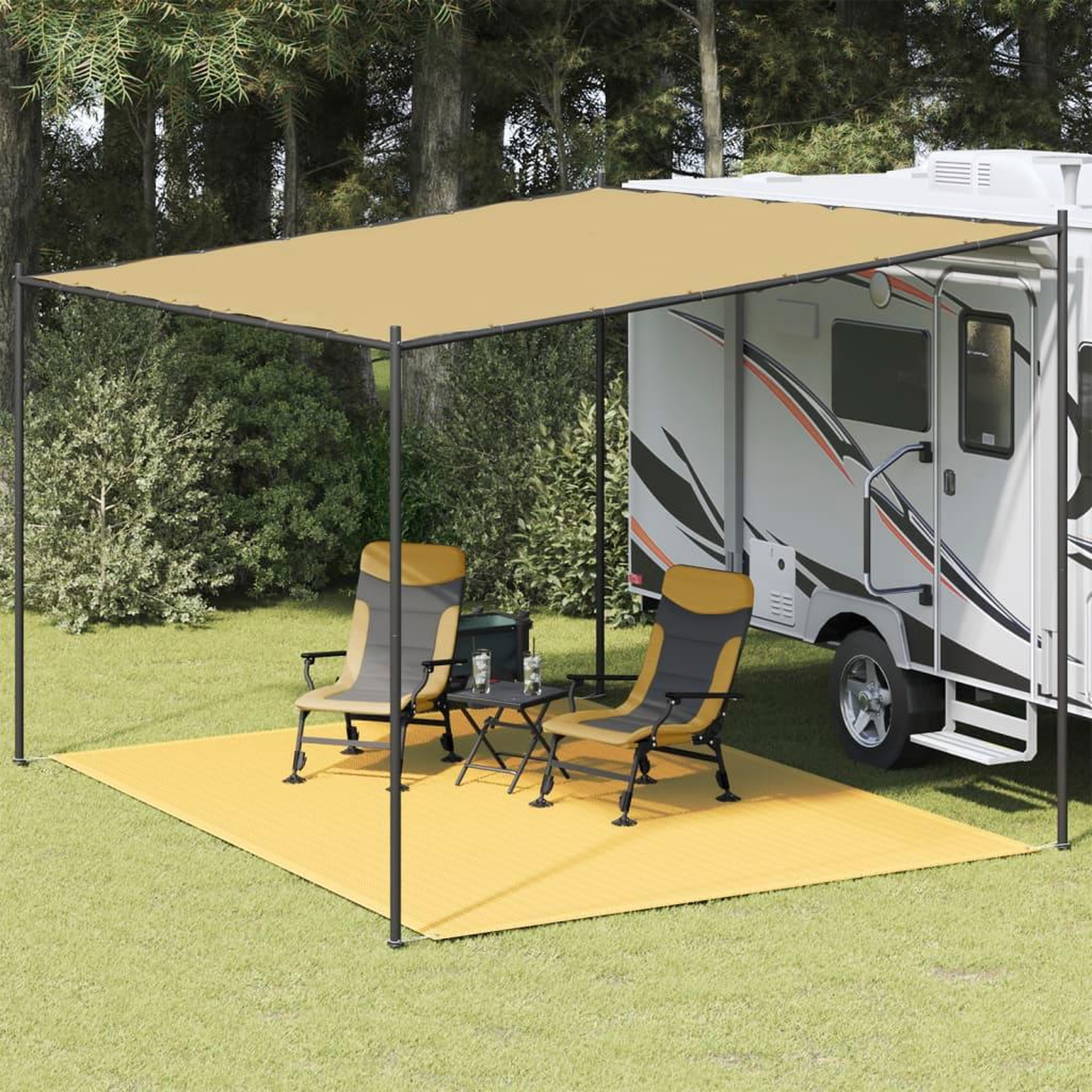 VIDAXL Tapis de tente 300x400 cm Beige