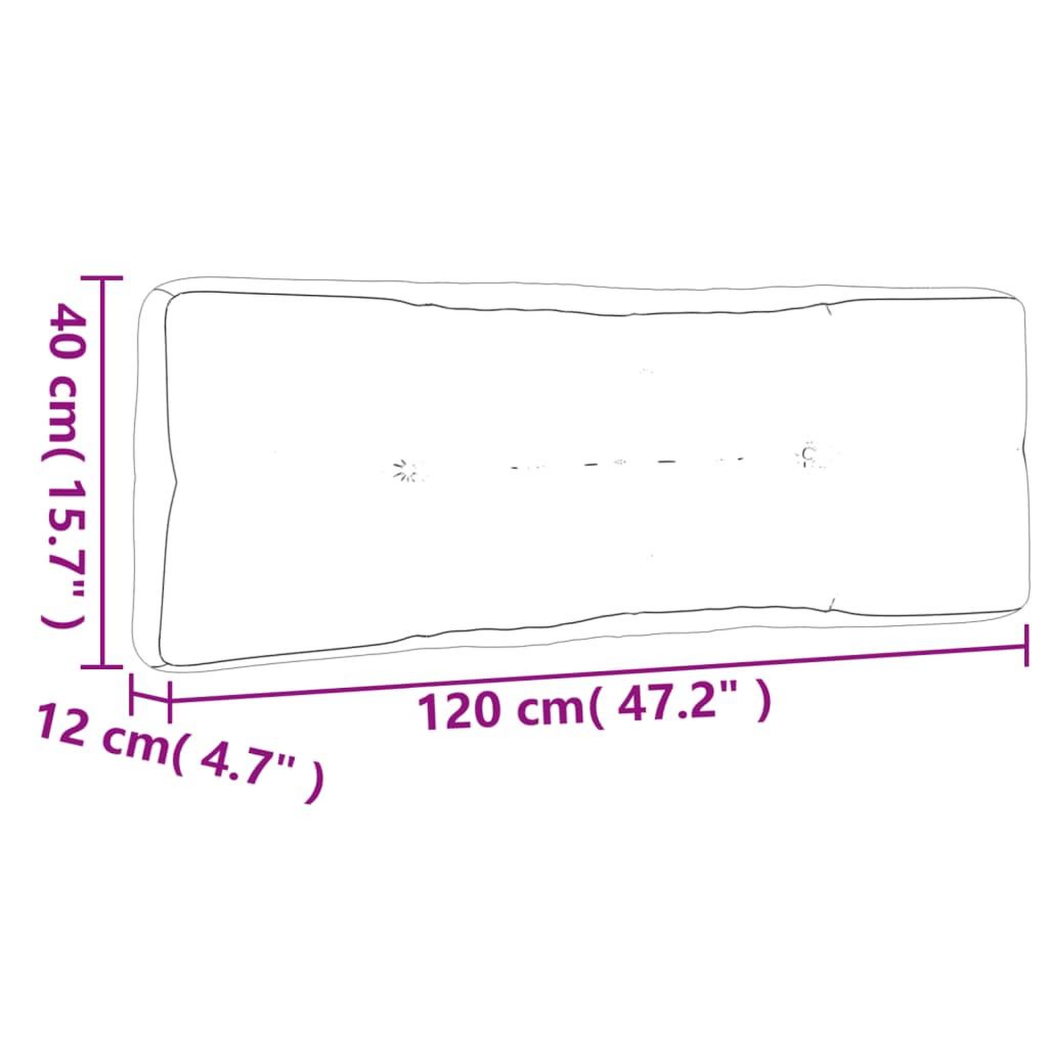 Voir la diapositive 6 : VIDAXL Coussin de palette noir 120x40x12 cm tissu