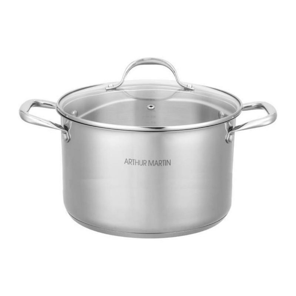 Arthur Martin AM1022 Arthur Martin Marmite 36 cm avec couvercle – Acier Inoxydable – Tous feux dont induction