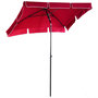 Voir la diapositive 1 : OUTSUNNY Parasol rectangulaire inclinable alu acier polyester haute densité diamètre 2 m rouge