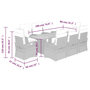 Voir la diapositive 6 : VIDAXL Ensemble a manger de jardin et coussins 9 pcs melange beige