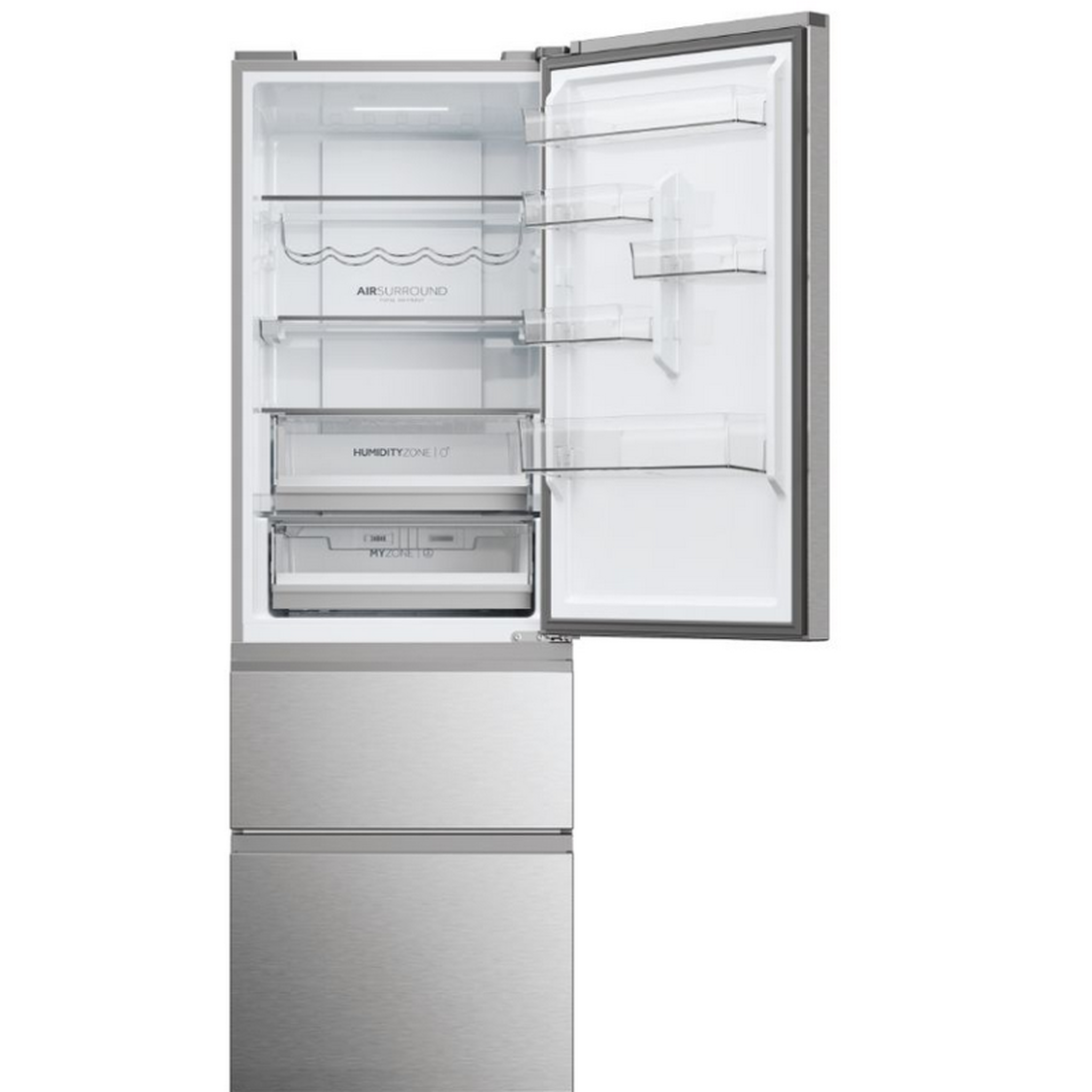 Voir la diapositive 3 : HAIER Réfrigérateur combiné 60cm 360l nofrost, inox - htw5618dnmg