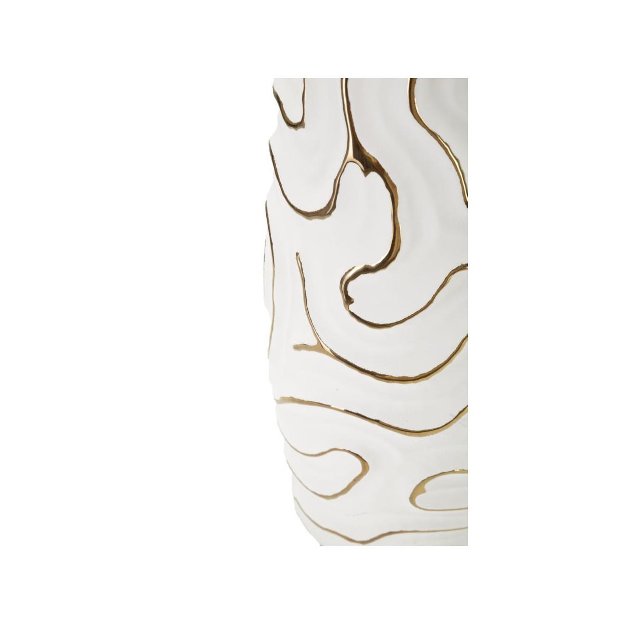 Voir la diapositive 4 : Paris Prix Vase design en céramique  lia  39cm blanc