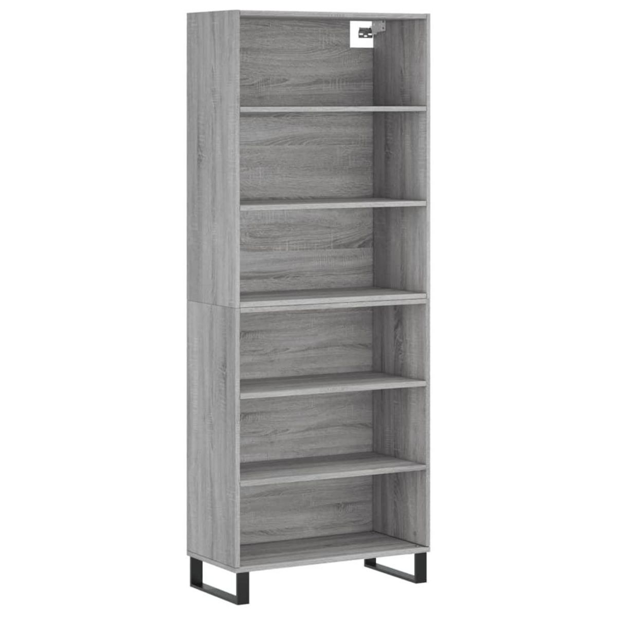 VIDAXL Buffet sonoma gris 69,5x32,5x180 cm bois d'ingenierie