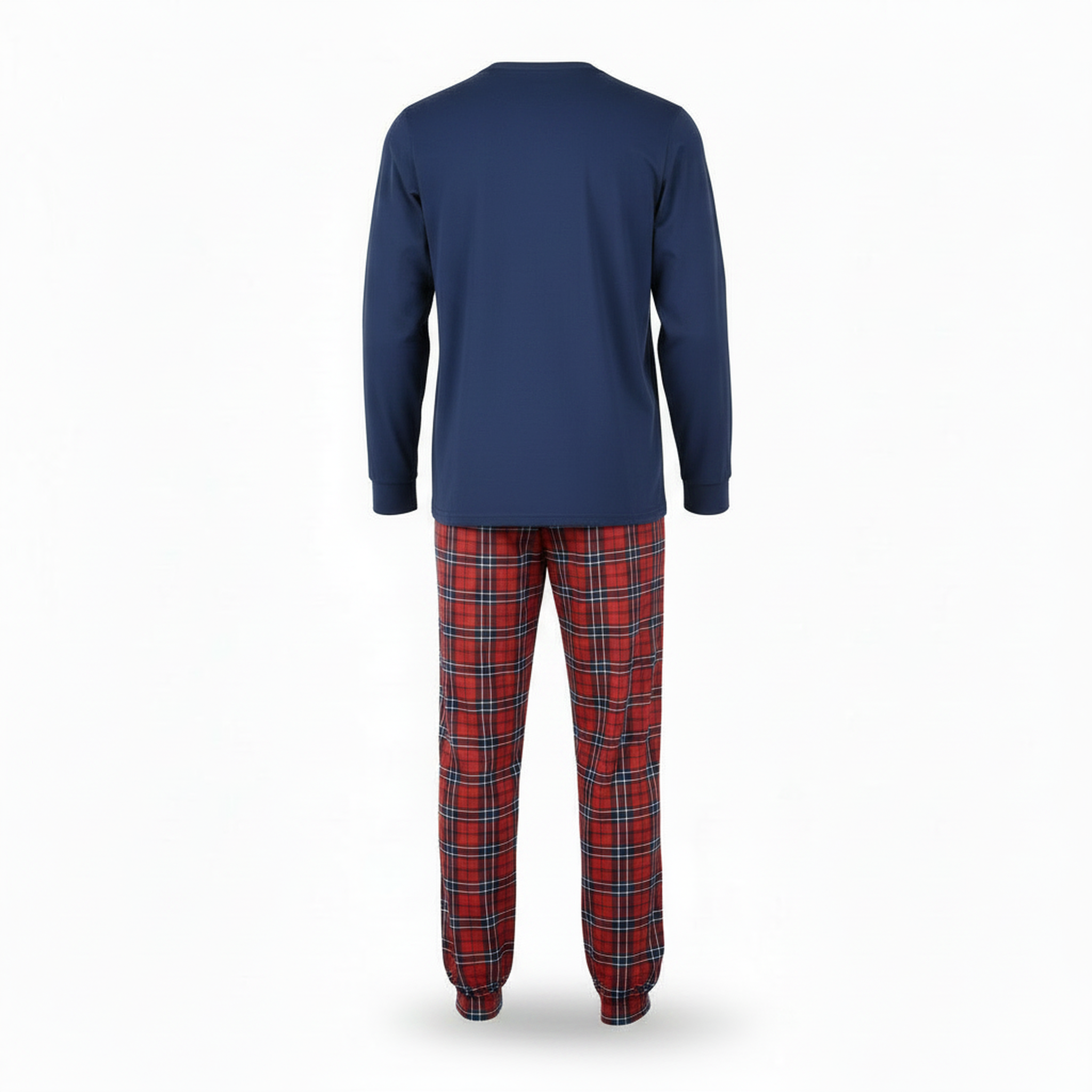 Voir la diapositive 3 : OZABI Ozabi ensemble pyjama homme coton majoritaire broderie cerf écossais