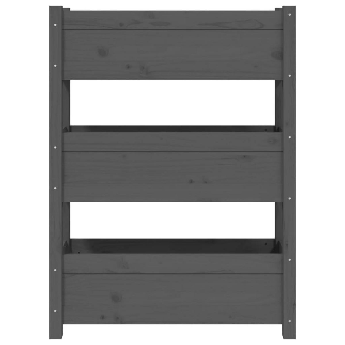 VIDAXL Jardiniere Gris 77x25x104,5 cm Bois massif de pin