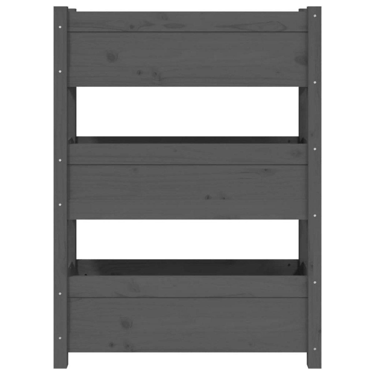 VIDAXL Jardiniere Gris 77x25x104,5 cm Bois massif de pin