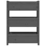 Voir la diapositive 5 : VIDAXL Jardiniere Gris 77x25x104,5 cm Bois massif de pin