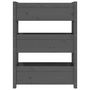 Voir la diapositive 5 : VIDAXL Jardiniere Gris 77x25x104,5 cm Bois massif de pin