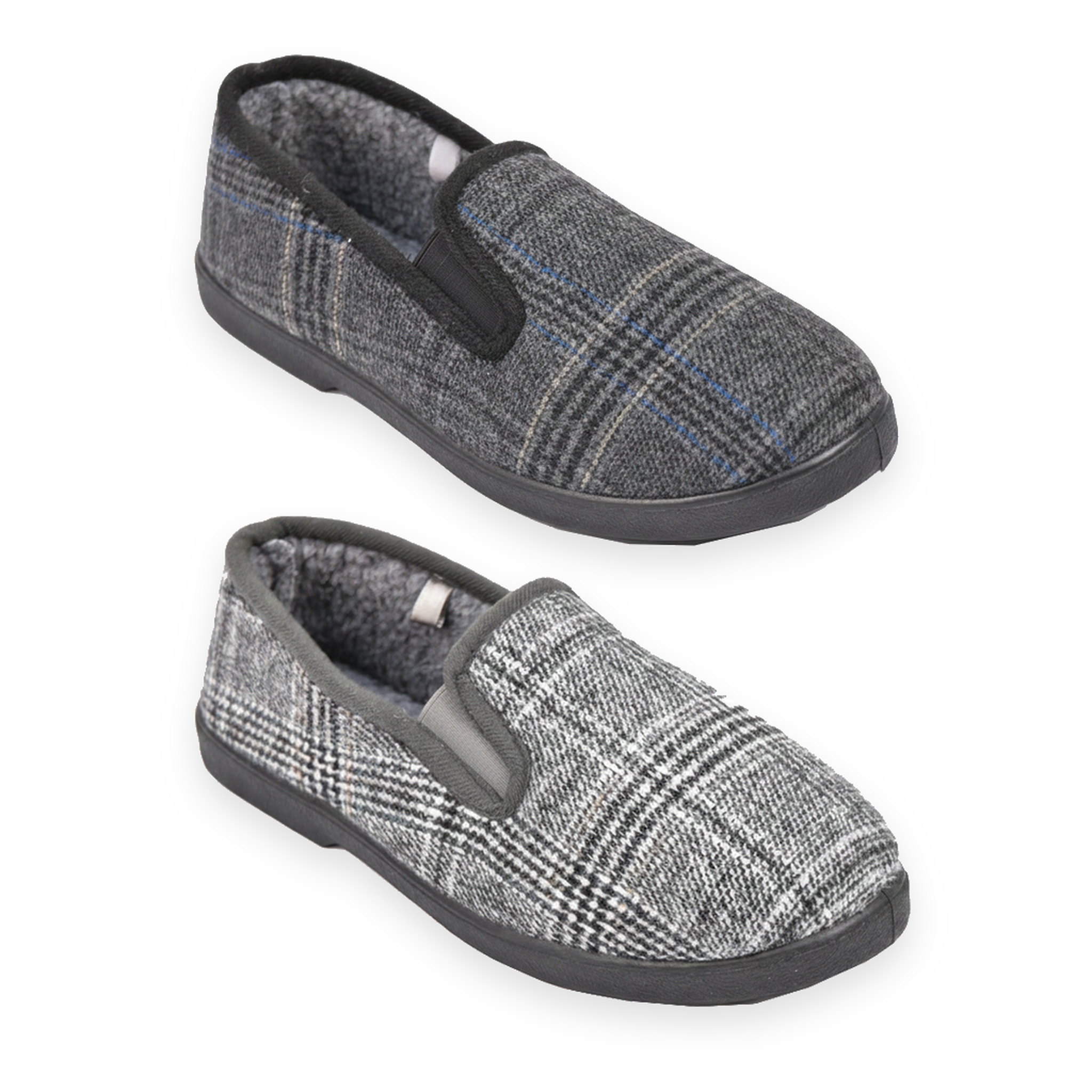 Voir la diapositive 1 : OZABI Ozabi pantoufles charentaises homme pack de 2 paires semelle antidérapante