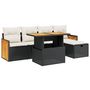 Voir la diapositive 2 : VIDAXL Salon de jardin 6 pcs avec coussins noir resine tressee