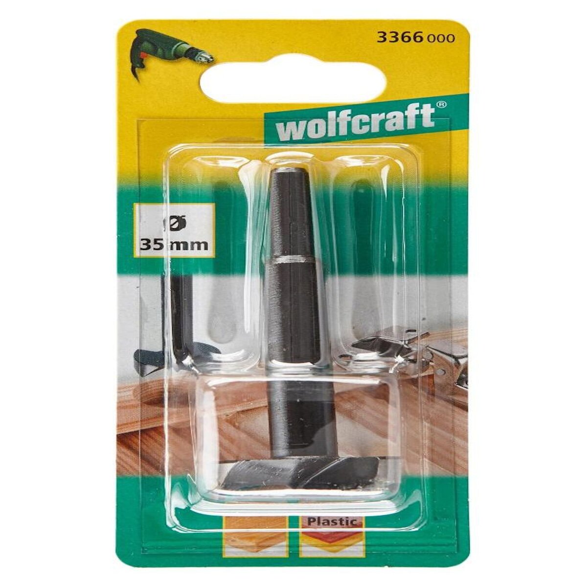 WOLFCRAFT 1 fraise d'encastrement WOLFCRAFT diamètre 35 mm, 90 mm