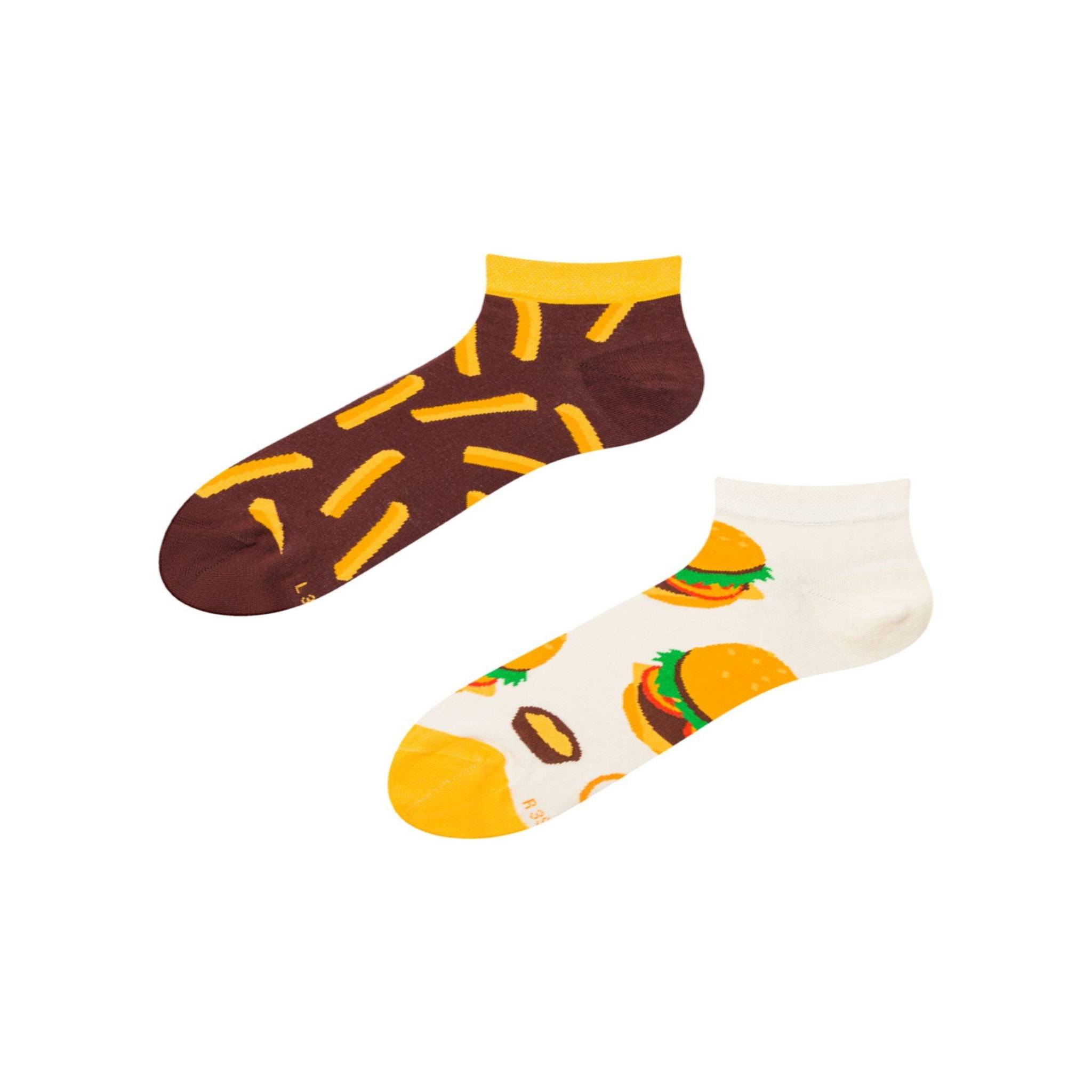 DEDOLES Socquettes burger frites. Coloris disponibles : Multicolore