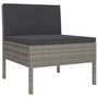 Voir la diapositive 4 : VIDAXL Salon de jardin 9 pcs avec coussins Resine tressee Gris